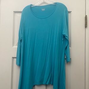 NWOT Luscious Rich Teal Color Tunic Top/ Light Summer Dress 2X